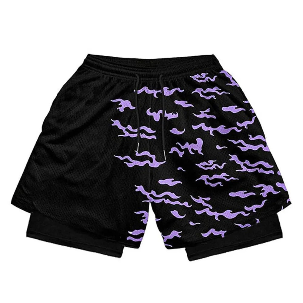 SASUKE CURSE MARK GYM SHORTS