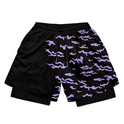 SASUKE CURSE MARK GYM SHORTS