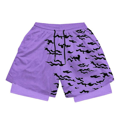 SASUKE CURSE MARK GYM SHORTS